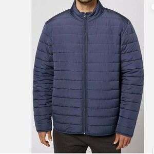 Voyager Polar Fleece Lined Puffer Jacket BLUE, BLACK Water Resistant Quilted NEW